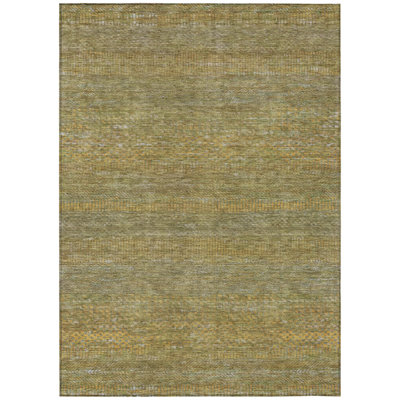 Elenore Green Washable Indoor-Outdoor Rug - 