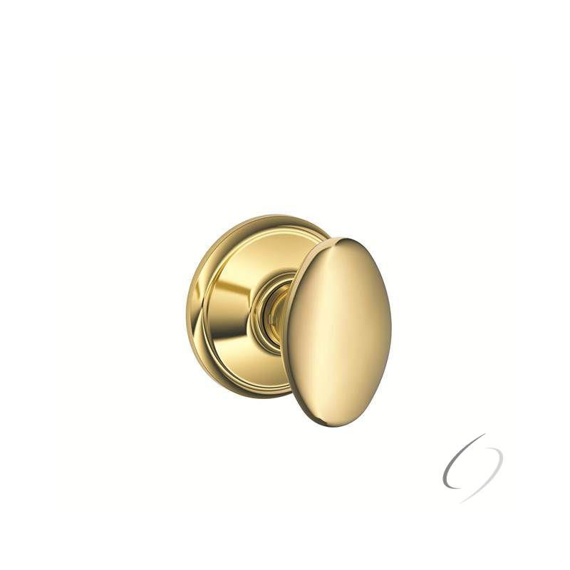 Sienna Passage Door Knob, Bright Brass