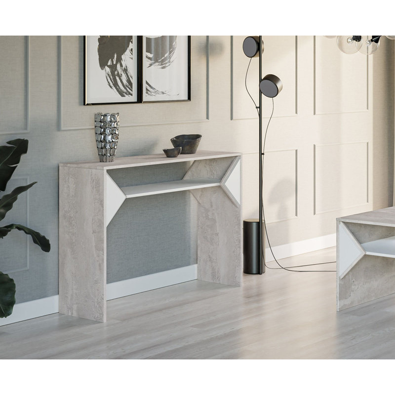 Truffle 110cm Console Table, Concrete Flow
