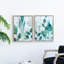 Ensemble de 2 décorations murales en acrylique imprimées et encadrées 19 "x 25,5" pour le salon, le hall d'entrée, ensemble de 2