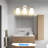 3-Light Brush Nickel Bathroom Vanity Light Over Mirror, Bathroom Light Fixtures with Frosted Glass Shade, Modern Wall Sconce Lighting, E26 Socket (Bulbs Not Included)-1478810962