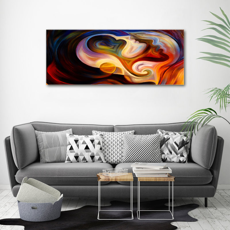 Abstraction - No Frame Print on Glass, 50cm H x 125cm W x 2cm D, Canvas