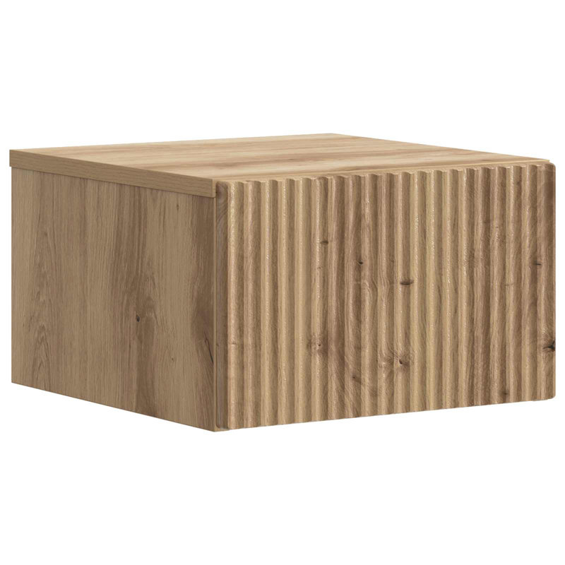 33cm W Manufactured Wood Bedside Table, Artisan Oak