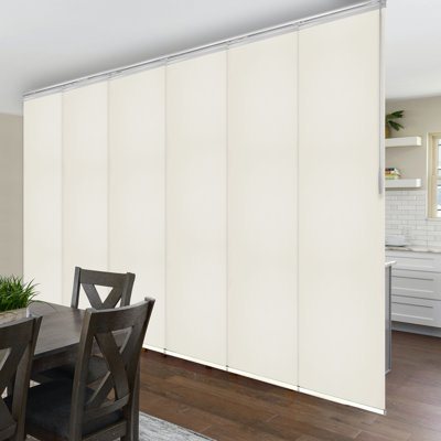 6-Panel Single Rail Blackout Panel Track Extendable 70"-130"W x 94"H, Panel width 23.5"
