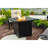 34" Propane Gas Fire Pit Table, 50000 BTU Rectangular Steel Fire Pit For Outside Patio Deck Garden Courtyard- Black