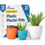 Pots à fleurs avec trous de drainage - Pots légers, durables et peu encombrants pour l'intérieur et l'extérieur - Fonctionnalité polyvalente, conception moderne simple, pots à fleurs en plastique-477146963-477146981