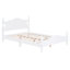 Lit plateforme solide en bois blanc avec structure rétro en bois massif avec support à lattes stable et rétro