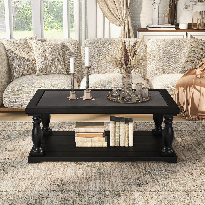 Table basse Farmhouse, Noir