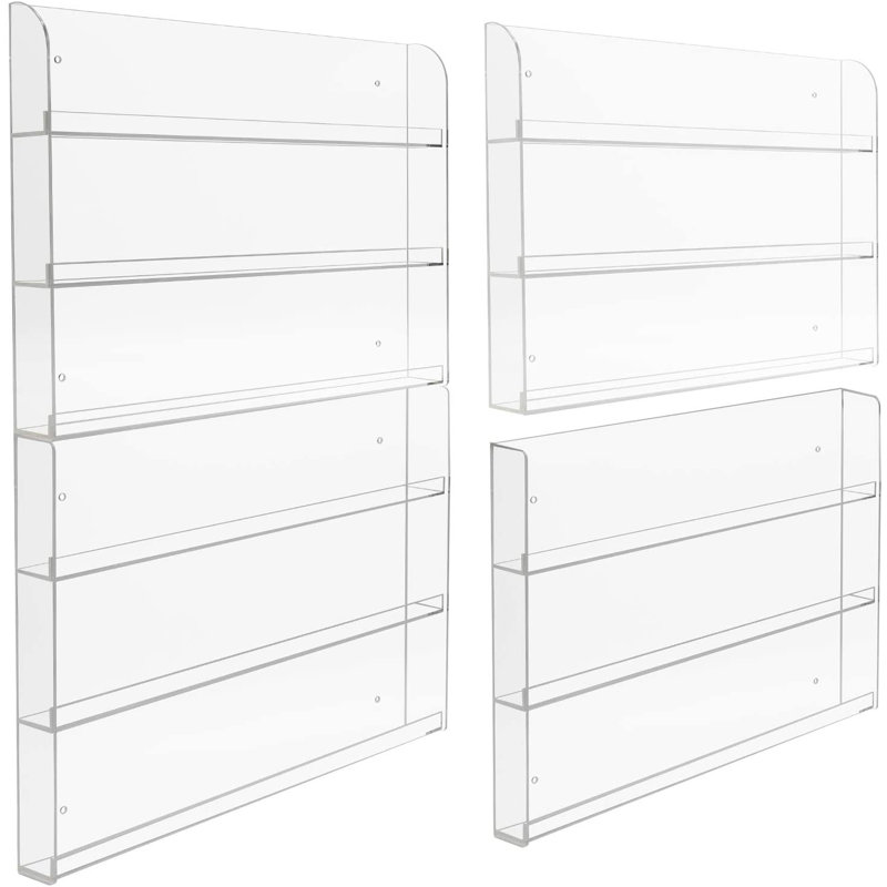 Clear Acrylic 6-Tier Nail Polish Wall Rack Display