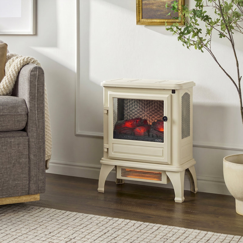 duraflame® Infrared Stove Heater with 3D Flame® Effect and Remote, Cream