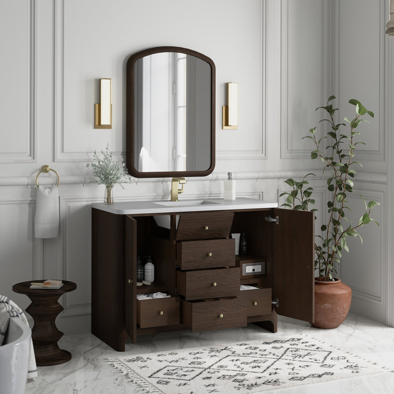 Gracyn 47.75'' W Single Bathroom Vanity Base, Sable