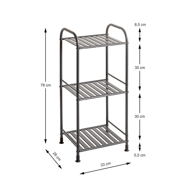 33cm W Metal Storage Rack, 78"H x 33"W x 28"D