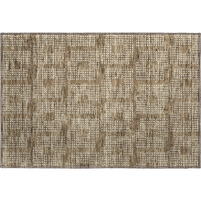 Premium Machine Washable Prisco Brown Rug
