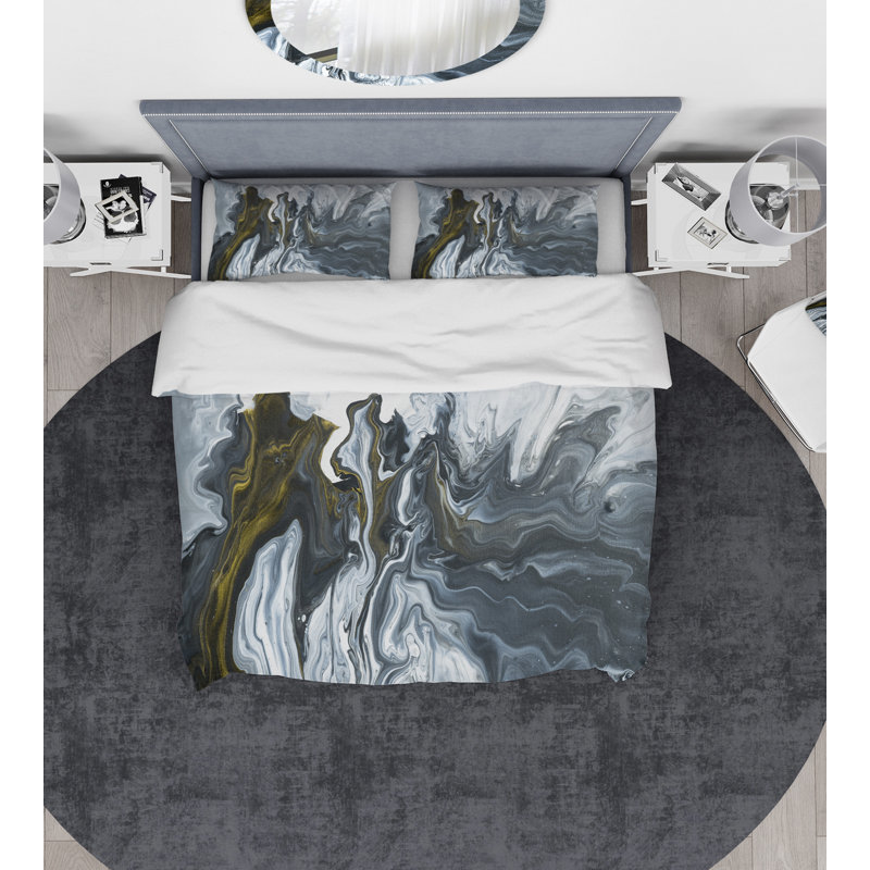 Modern & Contemporary Polyester No Marble Duvet Cover, Twin Duvet Cover + 1 Sham