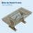 71 Inch Rectangular Dining Table with 2 Drawers, Large Wooden Kitchen Table for 6-8 People, Sturdy Double Pedestal Base, Natural-319964883