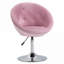 Siège de meuble-lavabo moderne réglable doux capitonné en velours rose doux pour le salon de la chambre à coucher