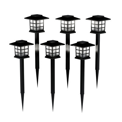 Solar Matte Black Solar Powered Integrated LED Pathway Light Pack