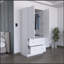 Armoire H 71 po avec deux portes, deux tiroirs et une tringle, blanc-880380474