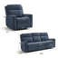 Ensemble de salon inclinable électrique moderne avec fauteuil inclinable, canapé, appuis-tête réglables, repose-pieds et charge USB-133689468-133689469