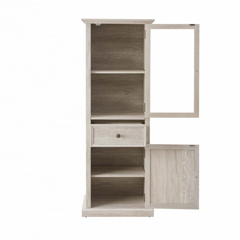 Grande armoire de rangement, Blanc antique