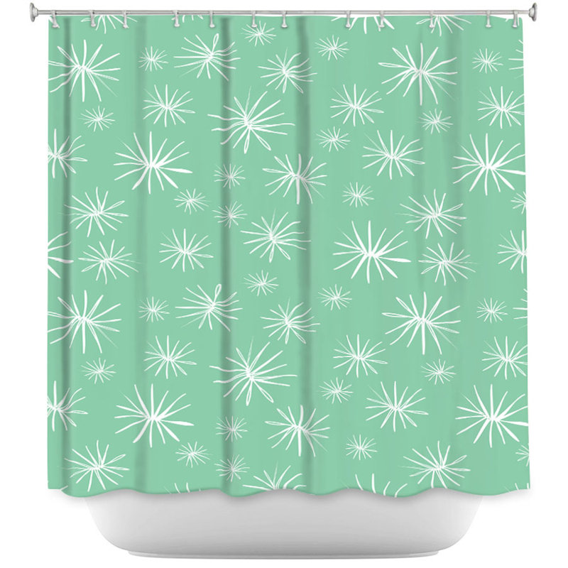 Rideau de douche simple pissenlits parsley
