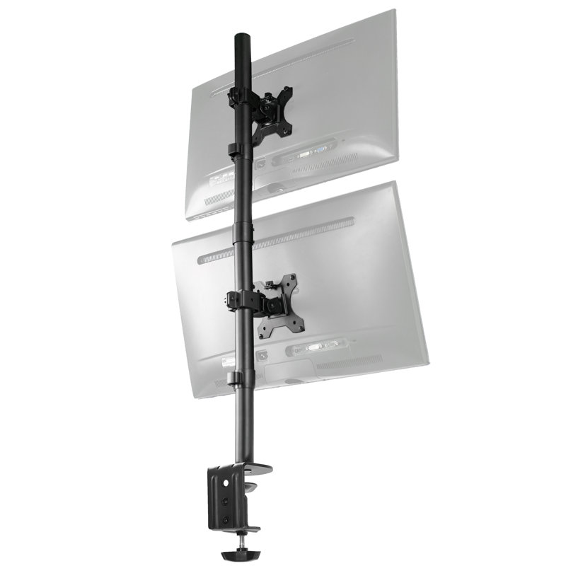 VIVO Dual Vertical Monitor Mount, White