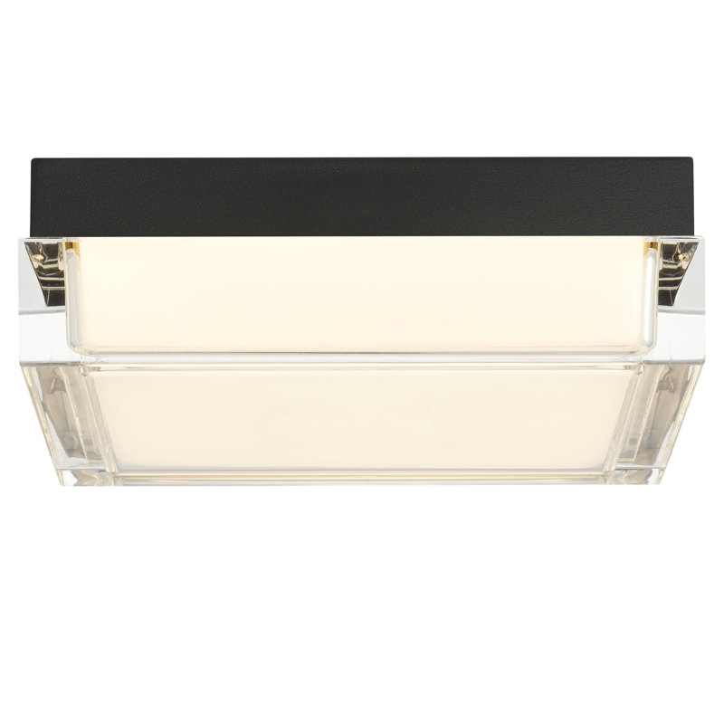 8 po, noir, plafonnier encastré à DEL intégré, DEL écoénergétique, haute performance 1500 lumens, 24 W, 3 températures de couleur sélectionnables, à intensité variable, diffuseur en acrylique, installation facile,
