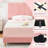 Twin Size Upholstered Platform Bed Frame Fo Children, Velvet Upholstered Platform Bed Frame With Headboard, With Headboard, Noise-Free-1081864115