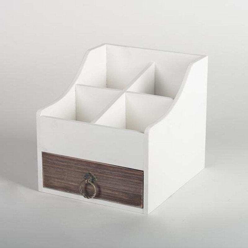 Porte-couverts blanc avec 4 sections