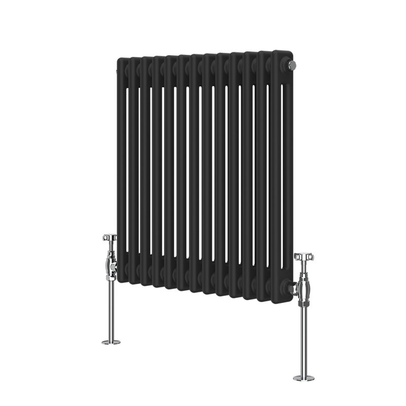 Peasely Horizontal Traditional Column Radiator, 60cm H x 60.5cm W x 7cm D