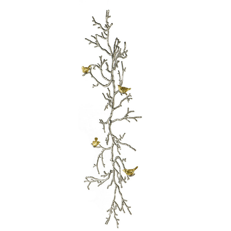 Décoration murale branche en aluminium
