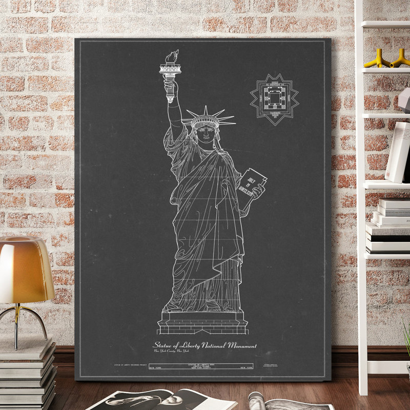Statue Of Liberty by Tina Carlson - Wrapped Canvas Print, 122cm H x 91cm W x 4cm D