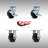 4 Piece Polyolefin Caster Set
