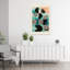 Art mural géométrique contemporain abstrait à formes aquatiques modernes-359704398