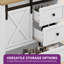 Meuble-lavabo 36 po avec lavabo en céramique, armoire à porte coulissante et tiroirs 36 po