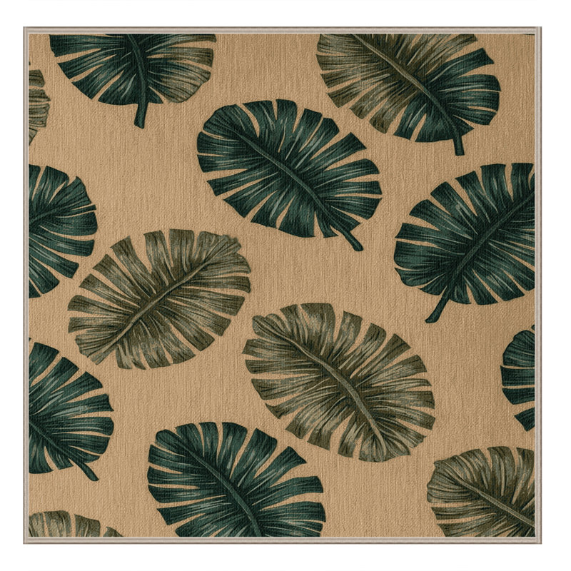  Tapis hawaïen à feuilles lavables, Carré 6 pi