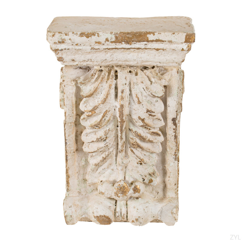 Tablette murale 5,1 x 4,7 x 9,3 po blanc antique