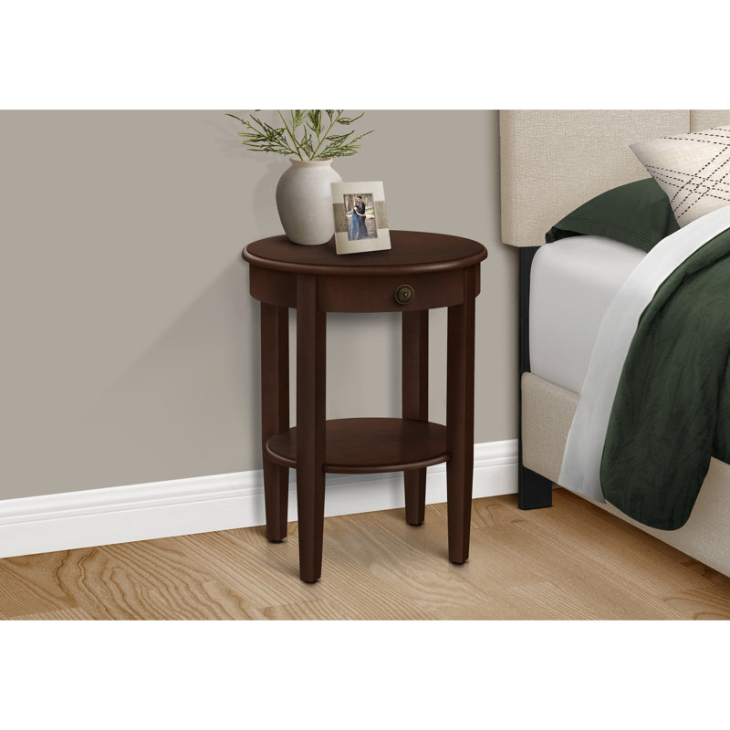 Table d'appoint transitionnelle en brun, côté à 2 niveaux pour la table à usage domestique, couleur, avec chambre de rangement et salon