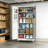 71" Metal Garage Cabinet W/ Pegboard & 5 Shelves, Magnetic Doors, Black-1556732953-1556732952