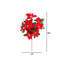 28 po Branche de poinsettia artificielle pré-éclairée avec 20 lumières DEL