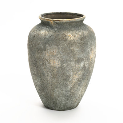 Rustic Gold and Brown Terracotta  Tall Urn Vase