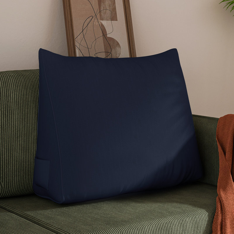 Sofa Back Support Wedge Pillow Decorative Bed Throw Pillow, Blue