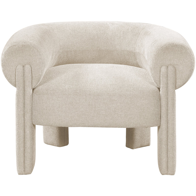 Fauteuil de 36 po Stefano, Tissu beige