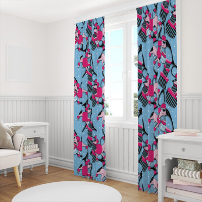 Panneaux de rideaux semi-transparents abstraits