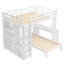Lit superposé avec lit inférieur amovible et bureau, lit à structure en bois avec tablettes intégrées-2033920000-2033920002