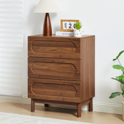 Carreiro 3-Drawer Dresser, 23.6"w Nightstand