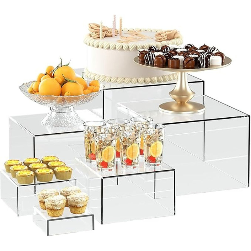 Acrylic Boxes for Display as Buffet Risers and Stands, Food Display Risers for Party, Buffet Table, Food Stands for Display Party