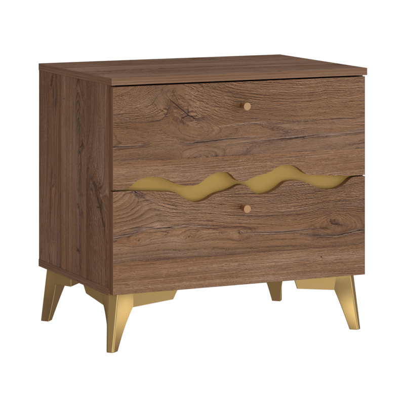 Aghvan 60.2cm W Manufactured Wood Bedside Table