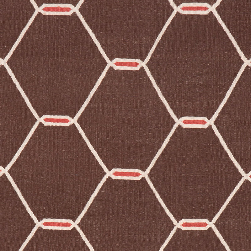 Brown Flatweave Cotton Rug - 3'6" x 5'6"