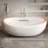 57.09"x33.46"Acrylic One-piece Seamless Freestanding Bathtub with Armrests